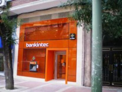 Una oficina de Bankinter, que acumula una revalorizaci&oacute;n de m&aacute;s del 135% en Bolsa en lo que va de 2013.