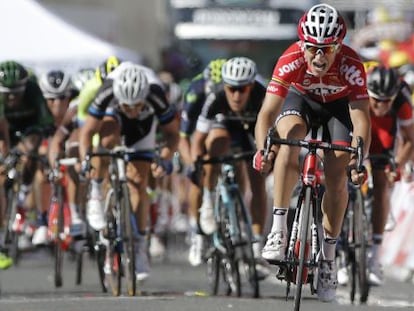 El franc&eacute;s Tony Gallopin, ganador de la etapa.  