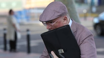 El excomisario José Villarejo en los juzgados de Plaza de Castilla.