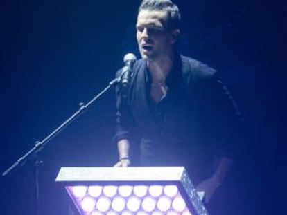 Brandon Flowers, l&iacute;der de The Killers, durante un concierto en leeds el mes pasado.  