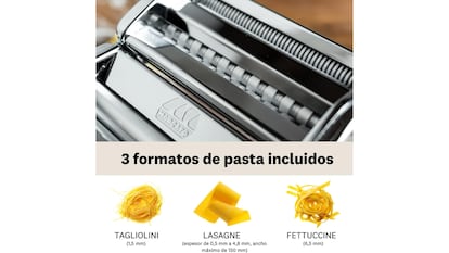 Tipos de formatos que vienen incluidos la máquina para hacer pasta.