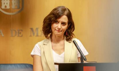 Isabel Díaz Ayuso, candidata del PP a la presidencia de la Comunidad de Madrid.