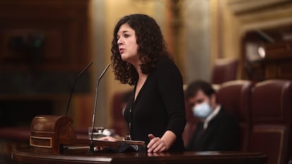 Sofía Castañón interviene durante una sesión plenaria en el Congreso en 2020.