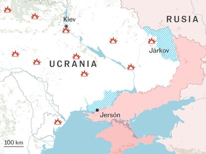 Mapa de la guerra en Ucrania
