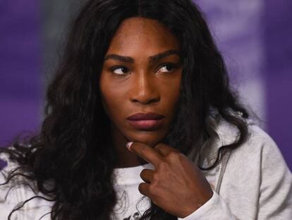 Serena Williams, durante su rueda de prensa en Londres.