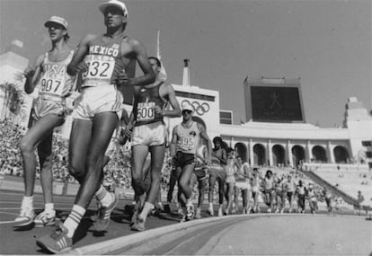 Ernesto Canto (632), durante la competencia en los Juegos Olímpicos de 1984. 