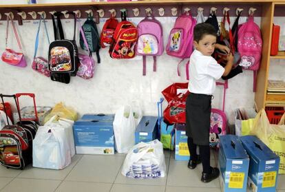 Un alumno del colegio San José de Cluny