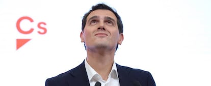 Albert Rivera, tras anunciar su dimisión como líder de Cs, el pasado noviembre. 