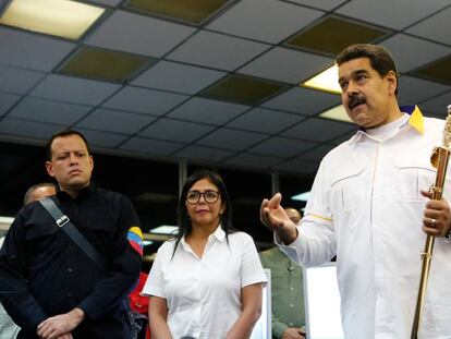 Nicolás Maduro durante una visita a una hidroeléctrica el sábado