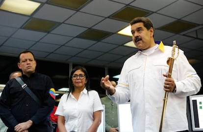 Nicolás Maduro durante una visita a una hidroeléctrica el sábado