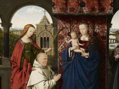 'La Virgen y el Niño con santos y un donante cartujo', de Jan van Eyck.