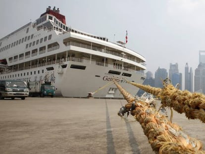 Un crucero atracado en el puerto de Shangh&aacute;i, en agosto de 2013. 