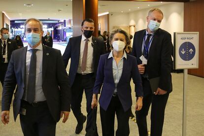 Ursula von der Leyen, este miércoles en el Parlamento europeo, en Bruselas.