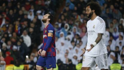 Messi se lamenta tras una ocasión fallida.