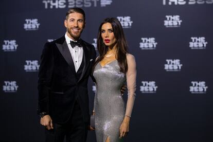 Sergio Ramos acudió acompañado de su pareja y madre de sus dos hijos Pilar Rubio. 