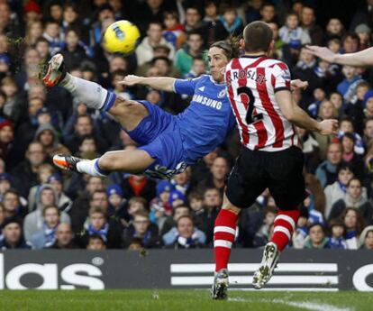 La chilena de Torres que propició el gol del Chelsea.