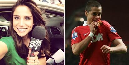 Lucía Villalón y Chicharito.