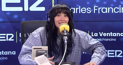 La cantante Aitana, durante su entrevista en La Ventana de la cadena SER el martes 18 de febrero de 2025.