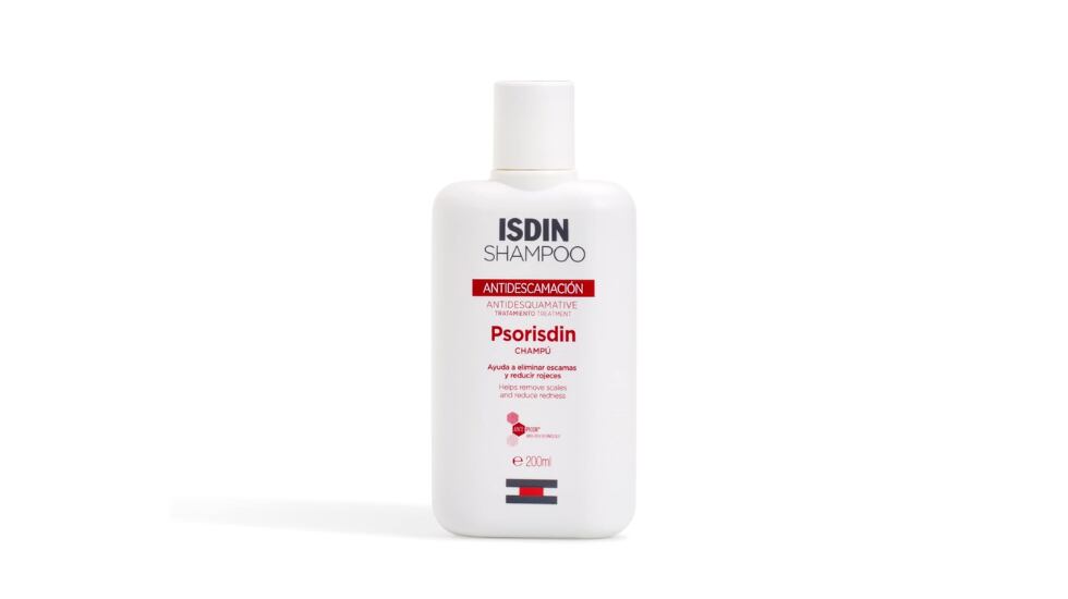 Isdin Psorisdin Control Champú, elimina escamas y reduce rojeces del cuero cabelludo de personas con psoriasis (200 ml).