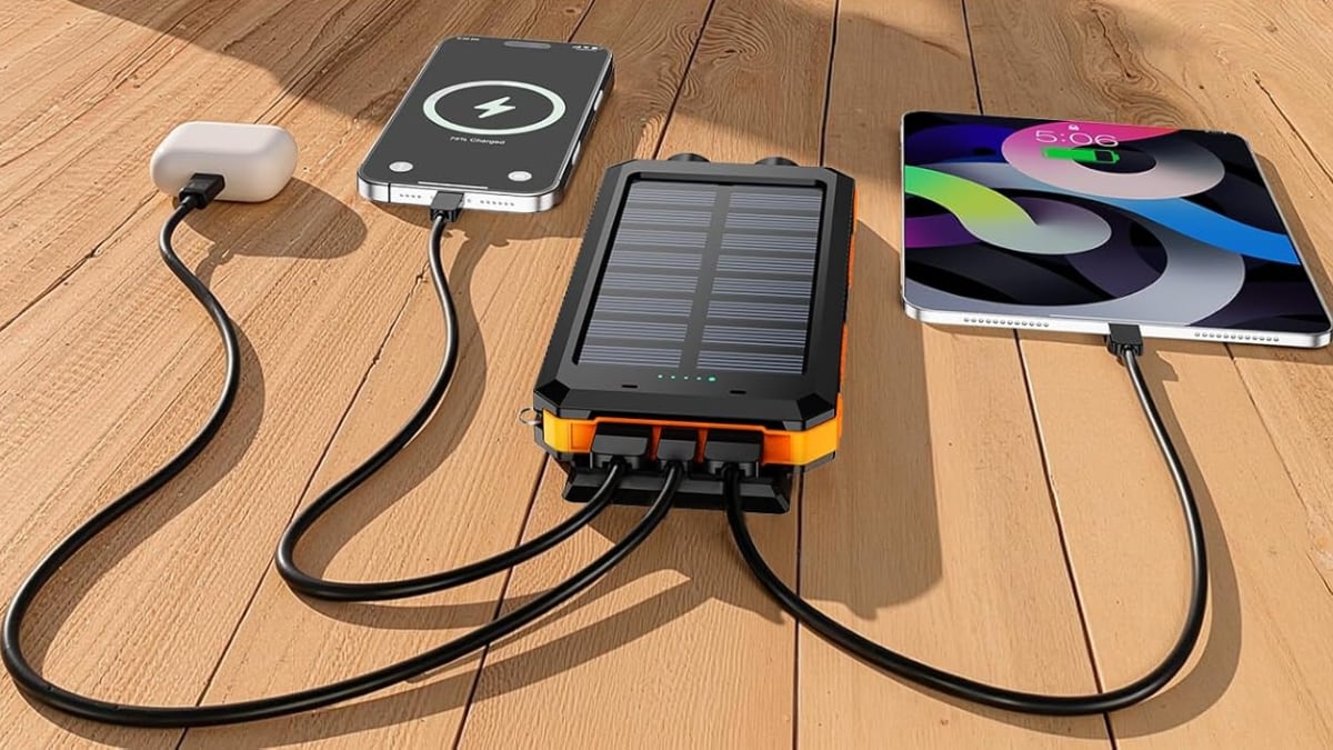 La batería solar que carga hasta 4 dispositivos a la vez.