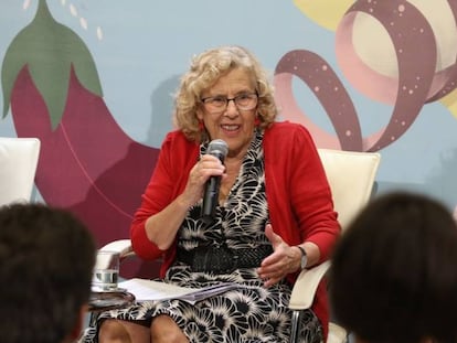 La alcaldesa de Madrid, Manuela Carmena, en el Ayuntamiento el 20 de julio de 2018.