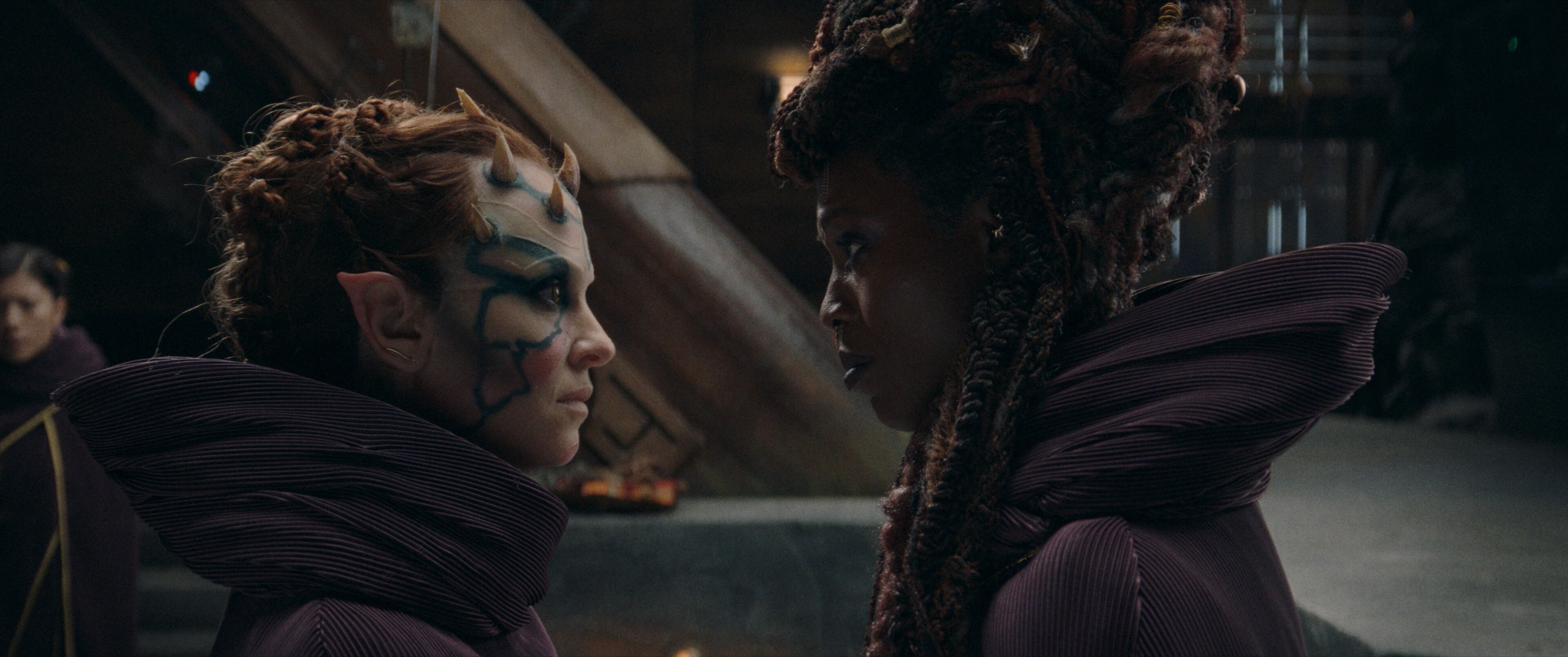 Margarita Levieva y Jodie Turner-Smith, en una imagen de 'The Acolyte'.