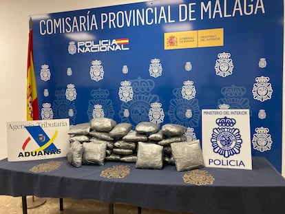 Alijo de MDMA incautado en Andalucía en el marco por la Policía Nacional y la Agencia Tributaria.