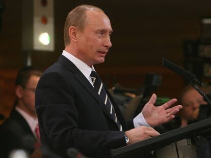 Vladímir Putin, durante la Conferencia de Seguridad de Múnich en 2007.