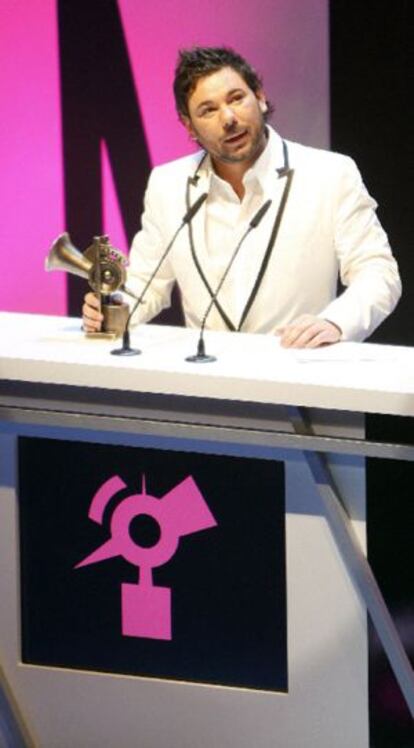 Miguel Poveda, en la ceremonia de los Premios de la Música de 2010.