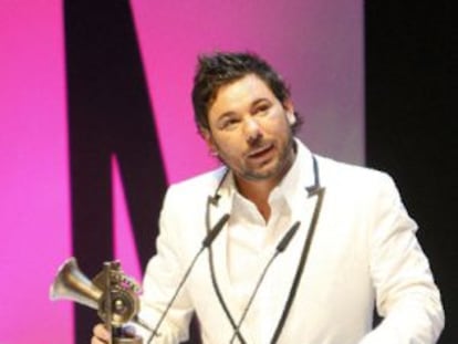Miguel Poveda, en la ceremonia de los Premios de la Música de 2010.