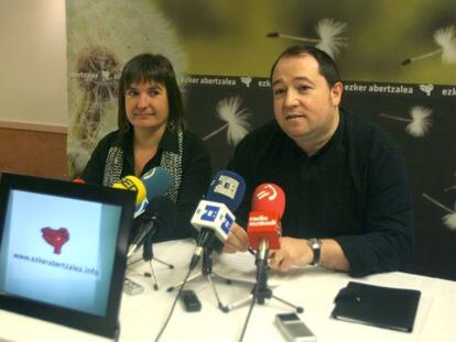 Pernando Barrena y Maribi Ugarteburu, en San Sebastián.