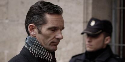 Iñaki Urdangarin llega a los juzgados de Palma para declarar ante el juez José Castro.