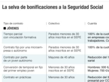 La selva de las bonificaciones a la contratación, a juicio