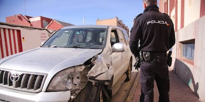 Uno de los todoterrenos decomisados en la ultima operación antodroga en La Línea.