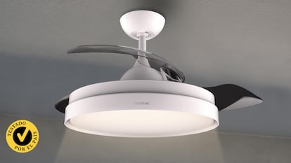 Artículo de EL PAÍS Escaparate que analiza a fondo los mejores ventiladores de techo con aspas retráctiles de 2025.