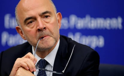 Pierre Moscovici, este martes en Estrasburgo.