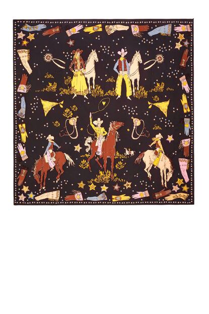 Los cowboys son los protagonistas de los nuevos estampados de Bimba y Lola. Este pañuelo cuesta 39 euros.