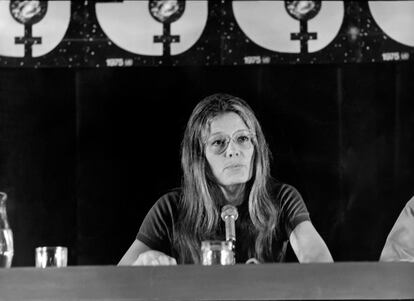 Gloria Steinem, en 1974 en Nueva York.