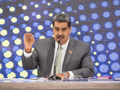 The president of Venezuela, Nicolás Maduro, during an appearance in Caracas.