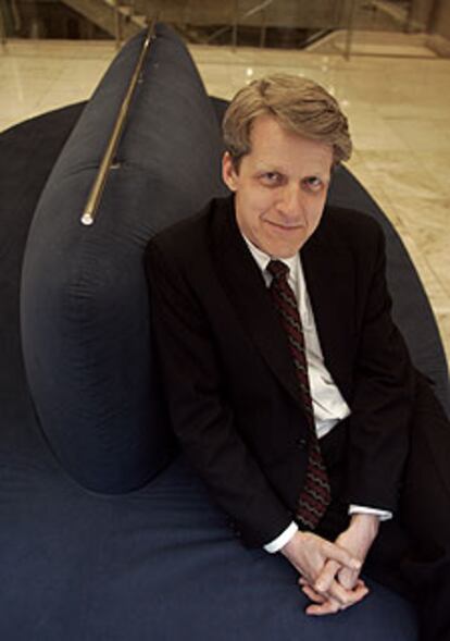 El economista Robert Shiller, durante la entrevista.