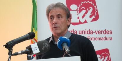 Escobar, este mes, tras su elecci&oacute;n como candidato a la Junta de Extremadura.