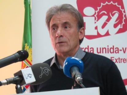 Escobar, este mes, tras su elecci&oacute;n como candidato a la Junta de Extremadura.