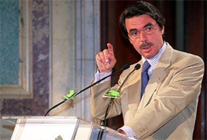 José María Aznar, en la clausura del II Encuentro Financiero Internacional, en Madrid