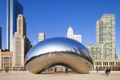 La alubia mágica Anish Kapoor en Millennium Park, en Chicago.