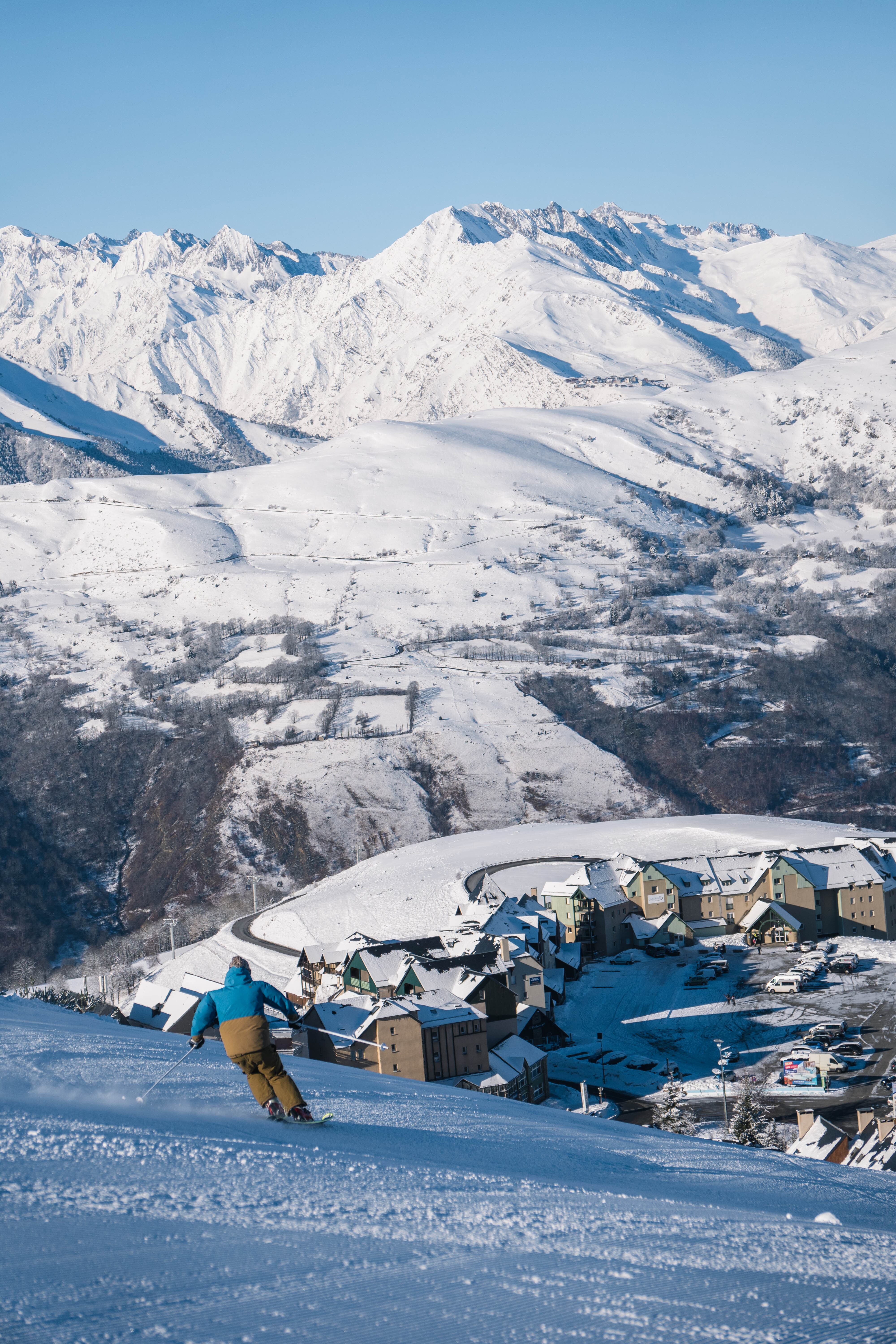 Una de las pistas de la estación de esquí de Peyragudes, Francia. 