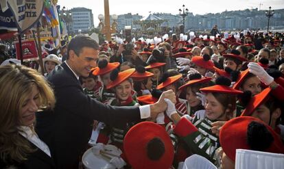 Pedro Sánchez este miércoles en San Sebastián.