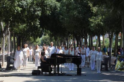 Homenaje a las víctimas de Hipercor.