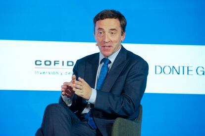 Ricardo Domínguez , presidente de Navantia durante el foro CREO.