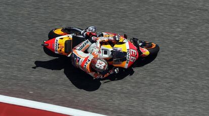 Marc Márquez, durante los primeros libres del GP de Austin.