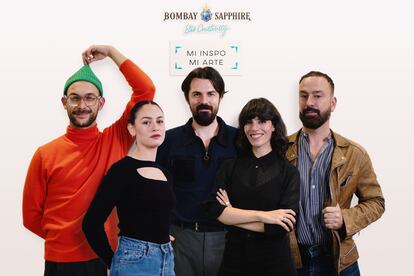 Los artistas Pablo Little, Rocío Aguirre, Alez de Marcos, Coco Dávez y Guille García-Hoz.